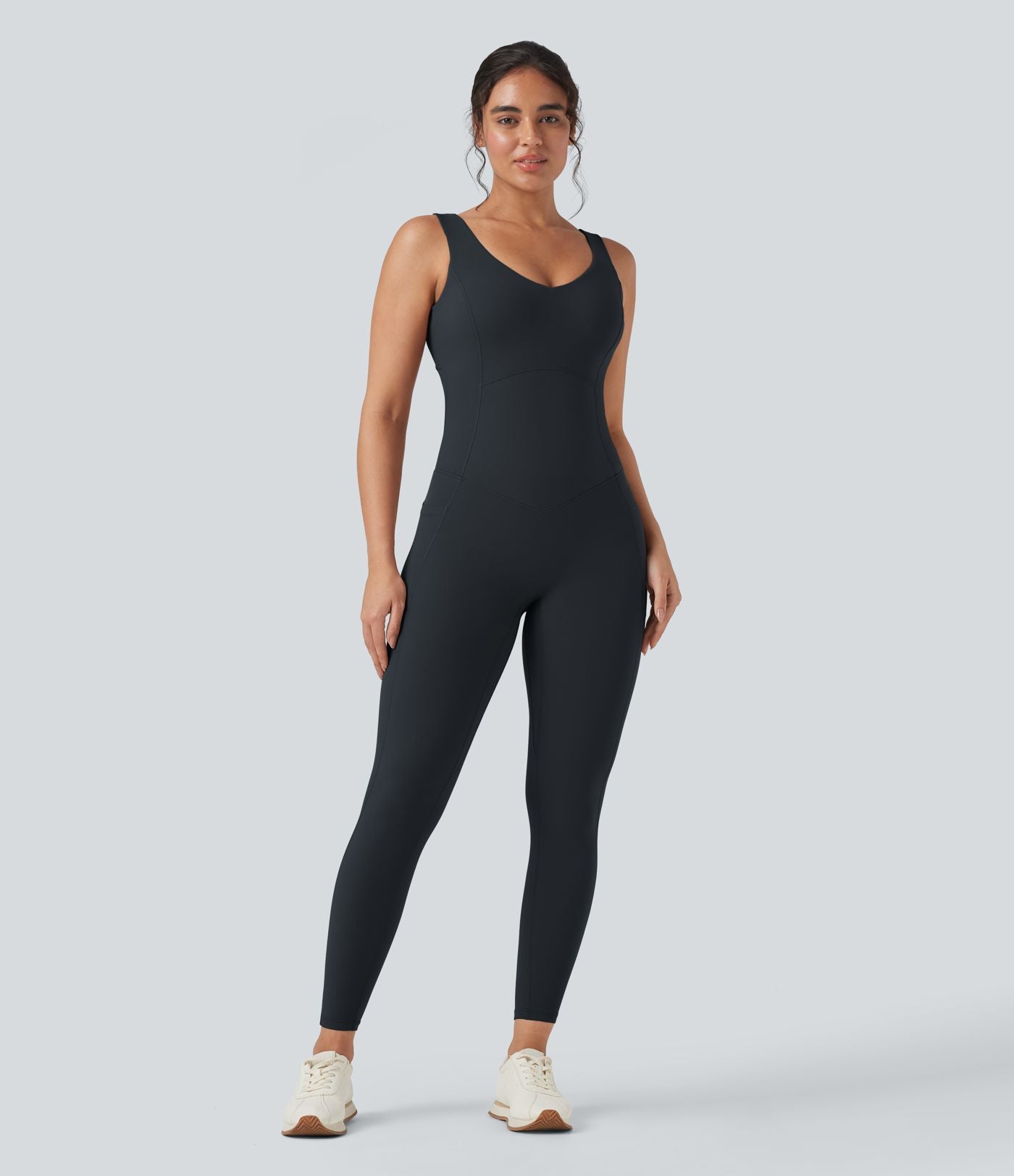 Combinaison de sport Halara UltraSculpt™ col V gainante push-up à poches