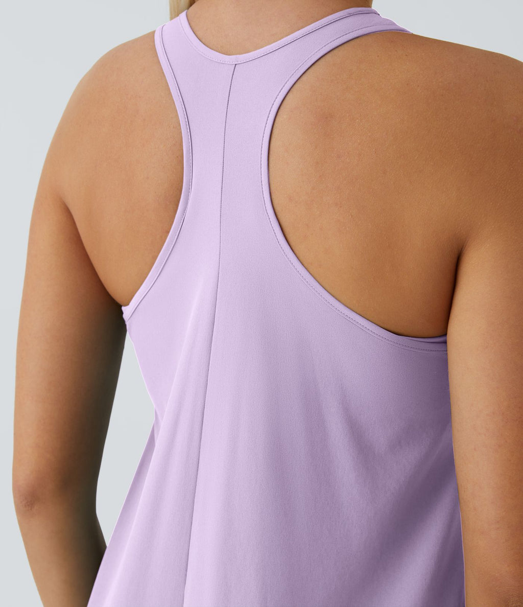 Robe décontractée mi-longue Breezeful™ dos nageur poche latérale fluide asymétrique séchage rapide A-C
