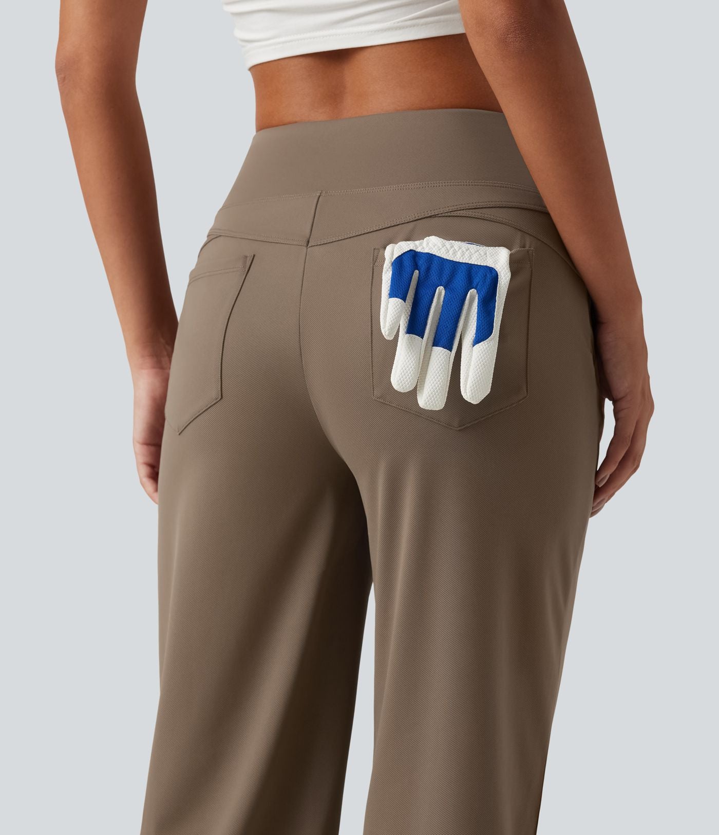 Pantalon de golf capri taille mi-haute avec poches, séchage rapide, protection solaire UPF 40+