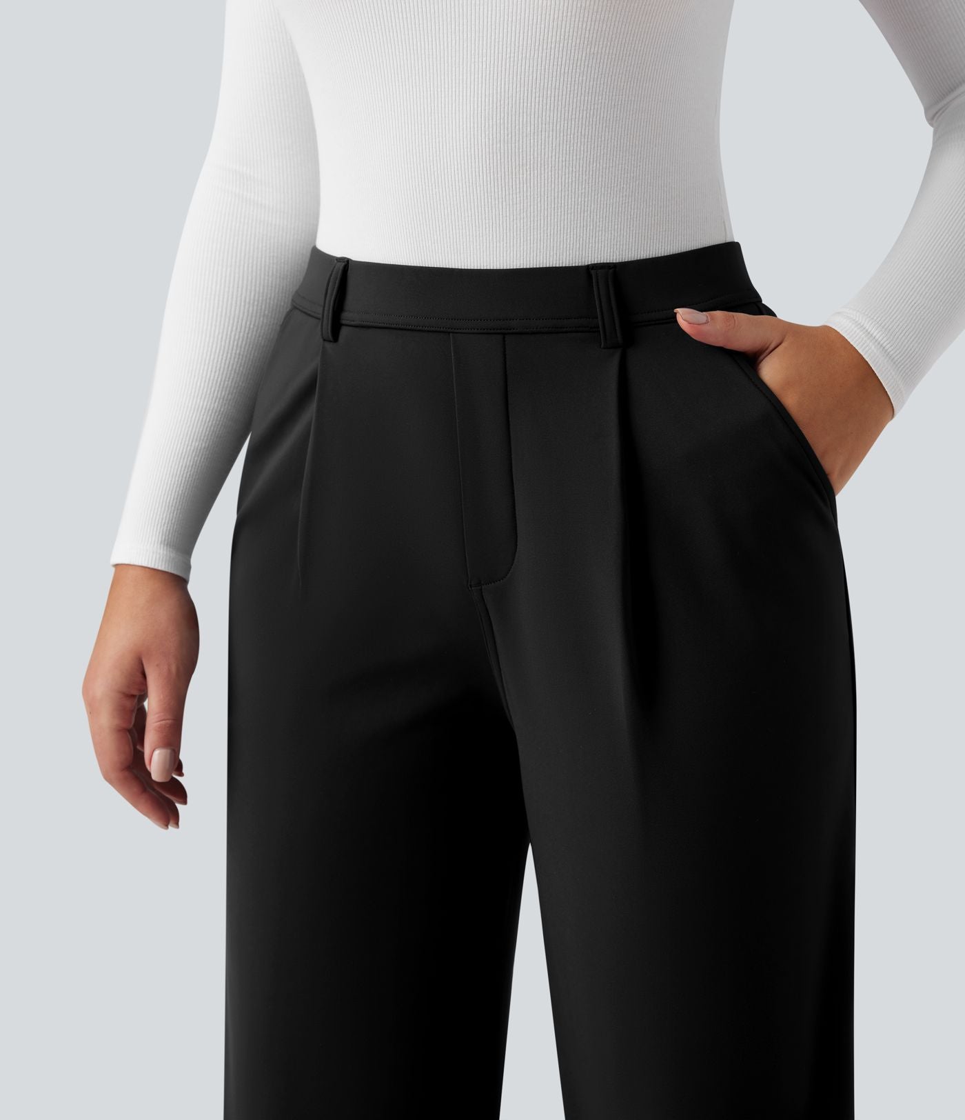 Pantalon de travail thermique doux taille haute à coupe droite avec poches SoftlyZero™