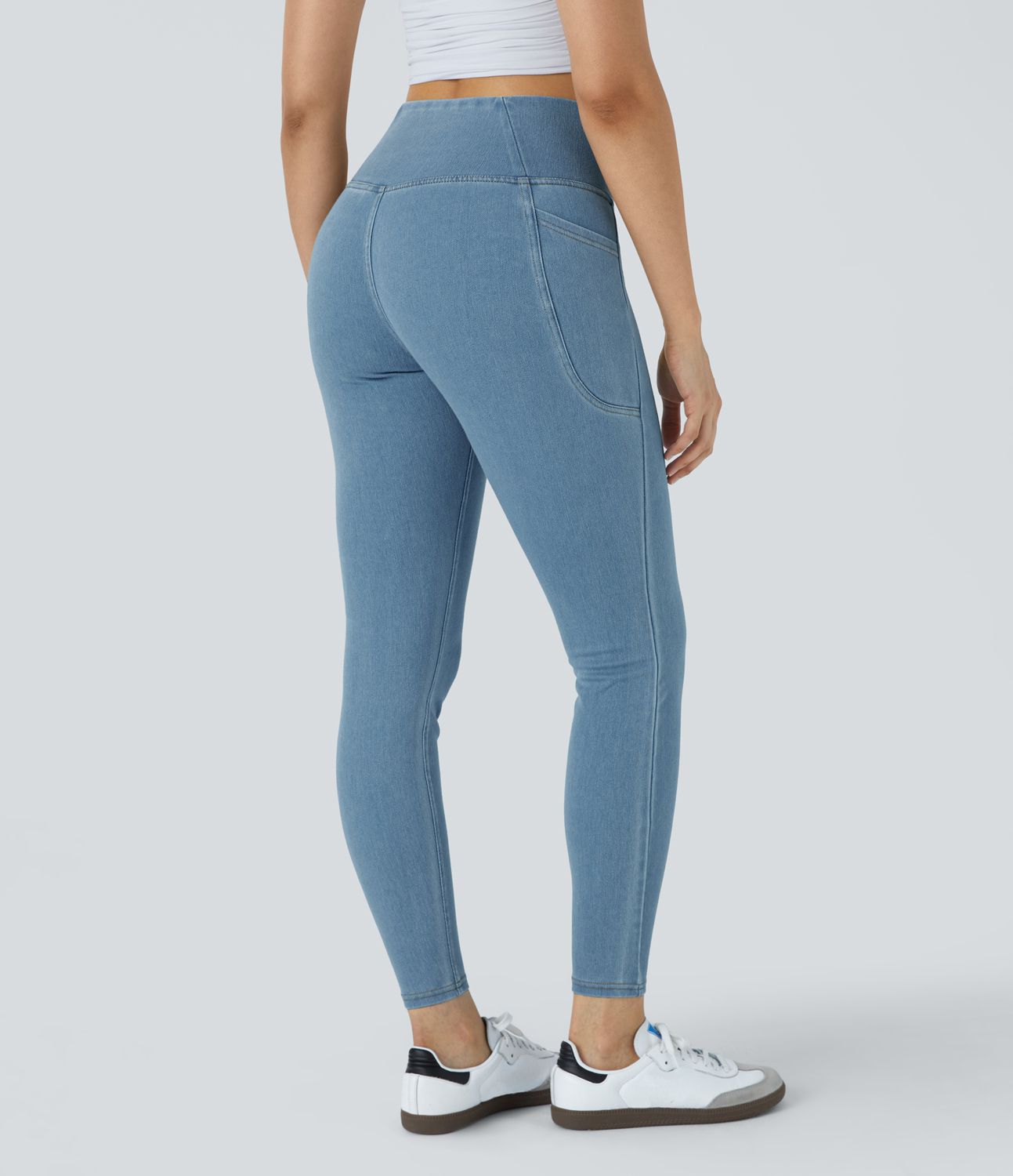 Halara Flex™ Jegging Travail Tricoté Extensible Lavé Poche Latérale Croisée