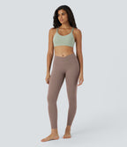 Halara UltraSculpt™ Legging Yoga 7/8 à Taille Haute Croisée avec Contrôle du Ventre et Push-up Toucher Frais Poches Latérales