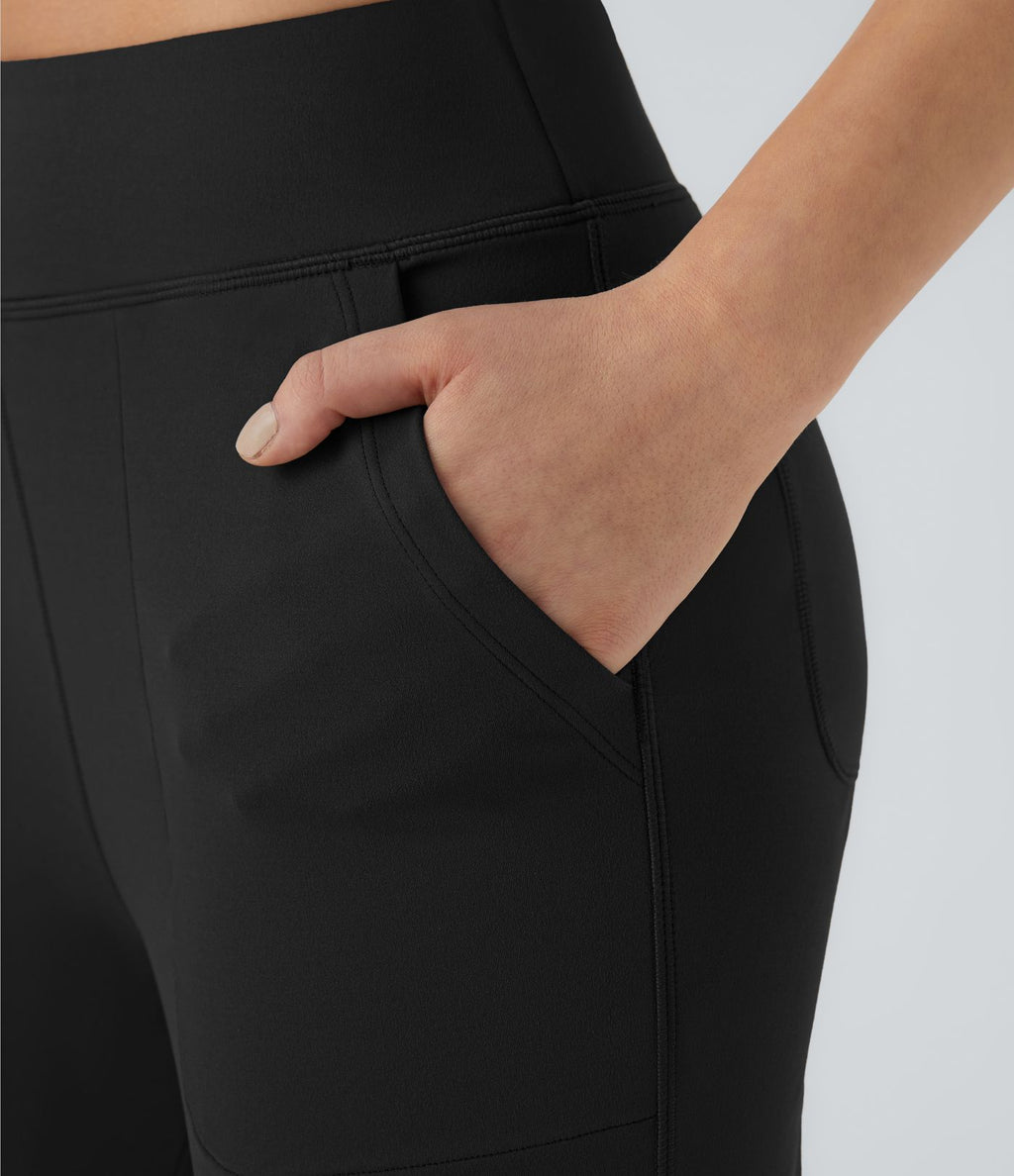 Legging évasé uni taille haute DayStretch avec poches