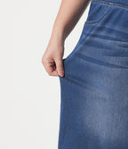 Short en jean Halara Flex™ ample décontracté grande taille ventre plat, taille haute, croisé, à poches