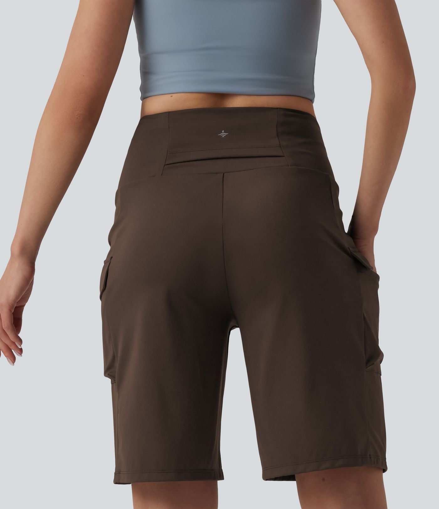 Short cargo yoga ample taille mi-haute avec poches