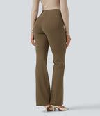 Halara Flex™ Pantalon tailleur évasé à rayures taille haute avec poches