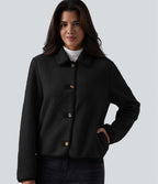 Veste casual sherpa col manches longues avec poches
