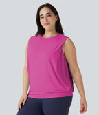 Débardeur yoga grande taille col rond Cool Touch - UPF50+