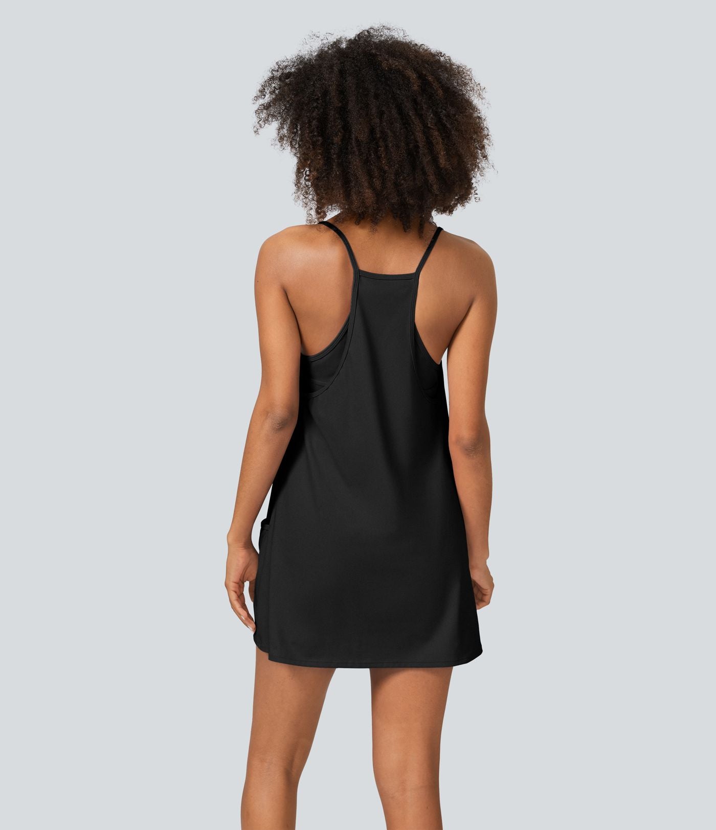 Robe Sport 2 en 1 avec Soutien-Gorge Intégré Dos Nageur Poches Latérales et Coupe Mini