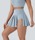Jupe-short de danse mini Breezeful™ à taille haute, plissée, 2-en-1, avec poches latérales et arrière, ourlet asymétrique et séchage rapide