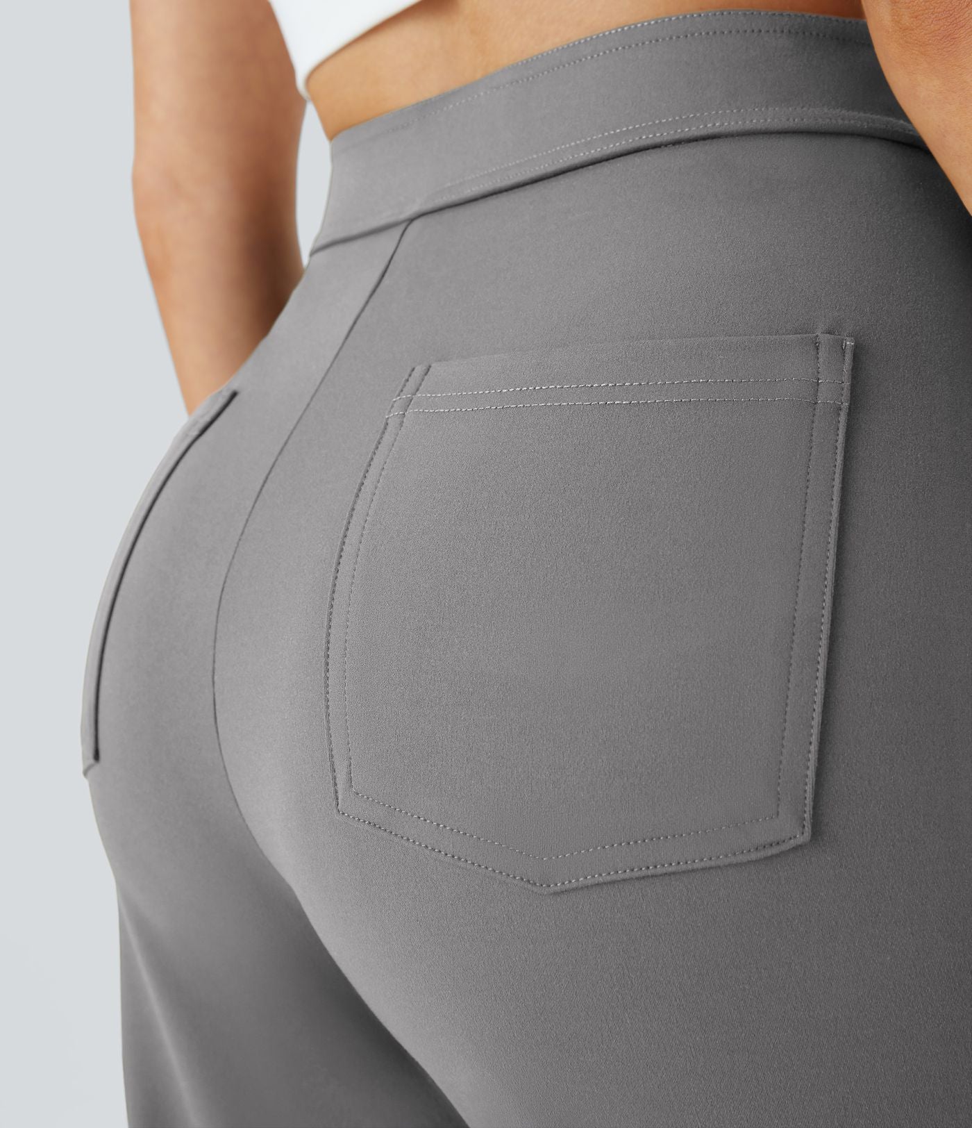 Pantalon taille haute coupe droite DayStretch avec poches