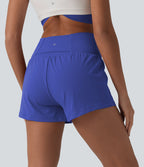 Short de yoga 2-en-1 SoftlyZero™ Airy croisé taille haute 7,5 cm effet frais InstantCool avec poches