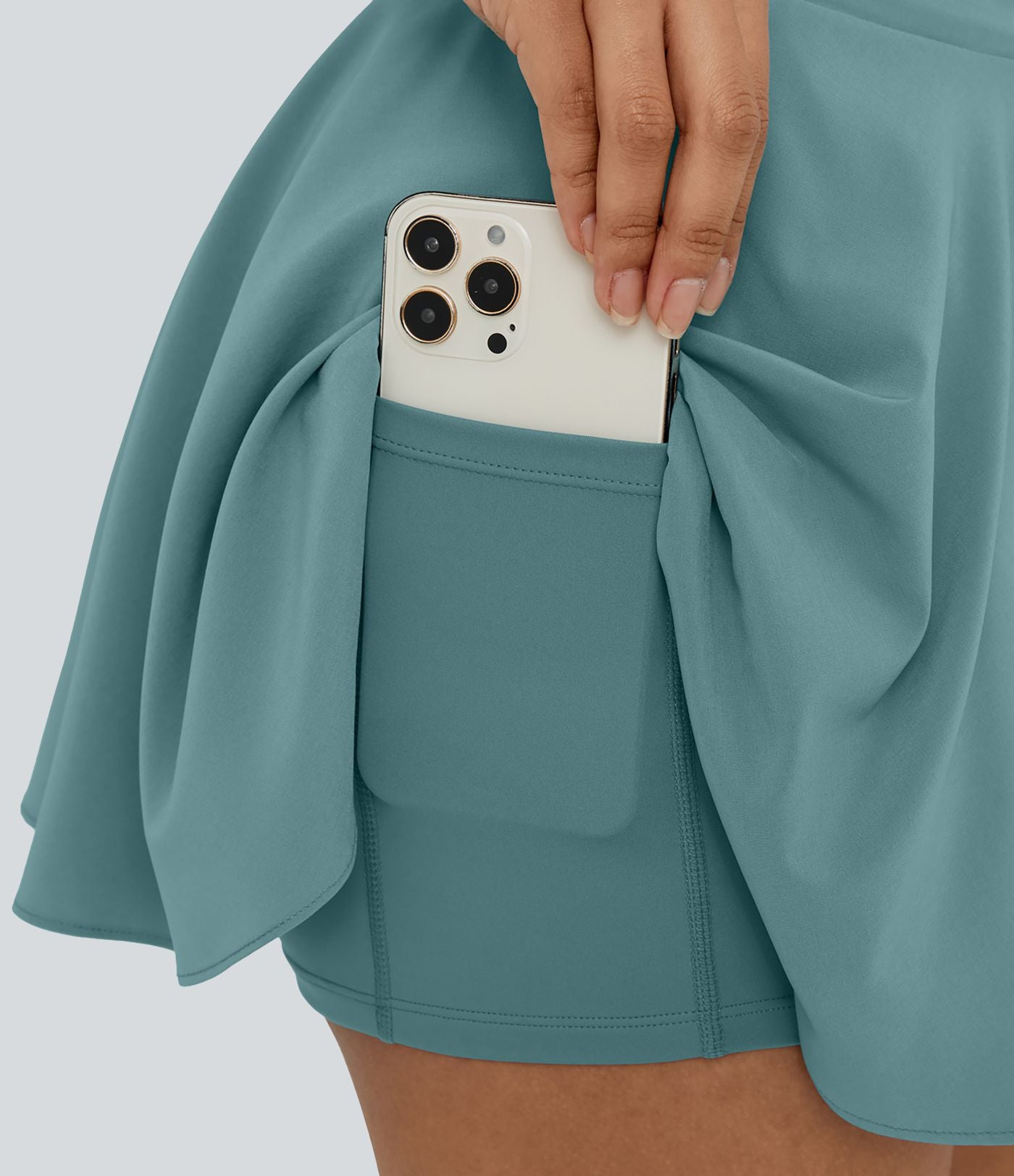 Breezeful™ Jupe Évasée Casual Taille Haute 2 en 1 Poche Latérale Séchage Rapide