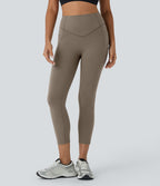 Legging corsaire d'entraînement gainant galbant taille haute avec effet scrunch et poches Halara UltraSculpt™