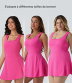 Robe de sport mini 2-en-1 SoftlyZero™ Airy col U poches effet frais InstantCool danse bonnets E-G, accès facile Easy Peasy