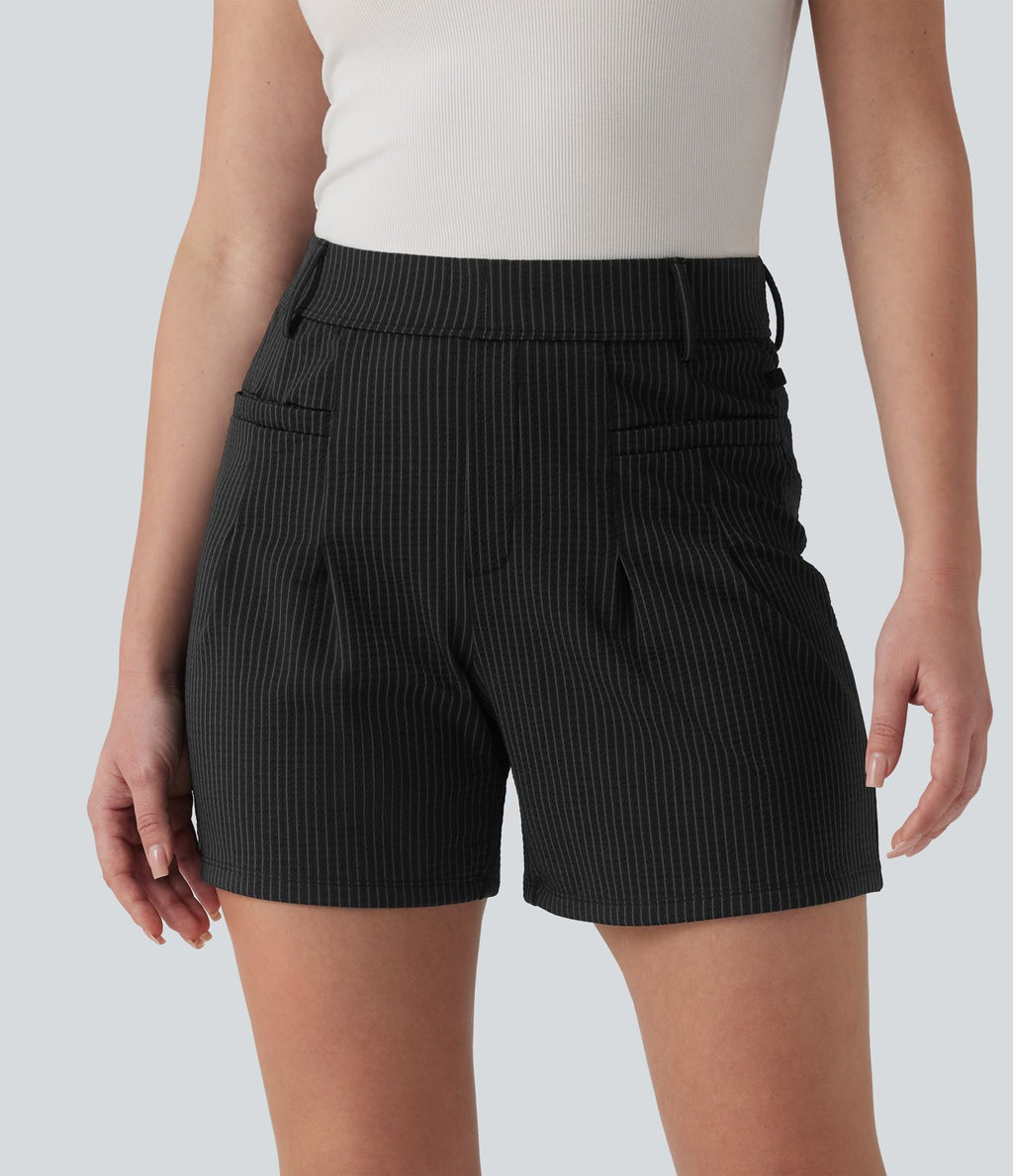 Short de golf taille haute à séchage rapide avec poches – UPF 40+