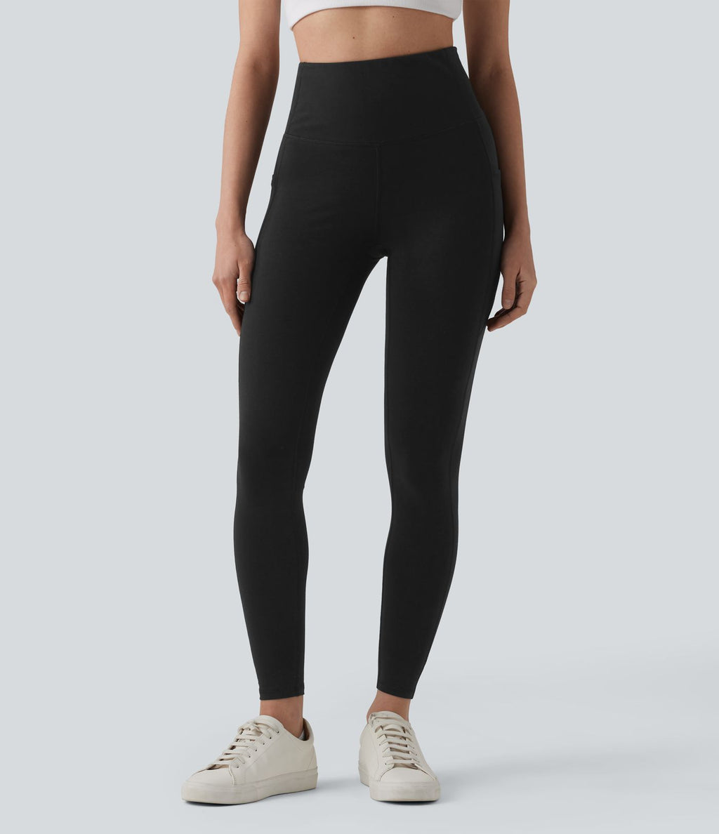 Legging de yoga Halara taille haute en jersey de coton avec poches