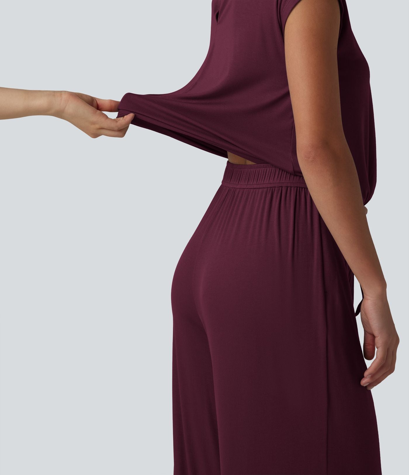 Combinaison casual sans manches col V cordon de serrage avec poches - Easy Peasy