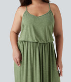 Robe longue fluide grande taille avec poches