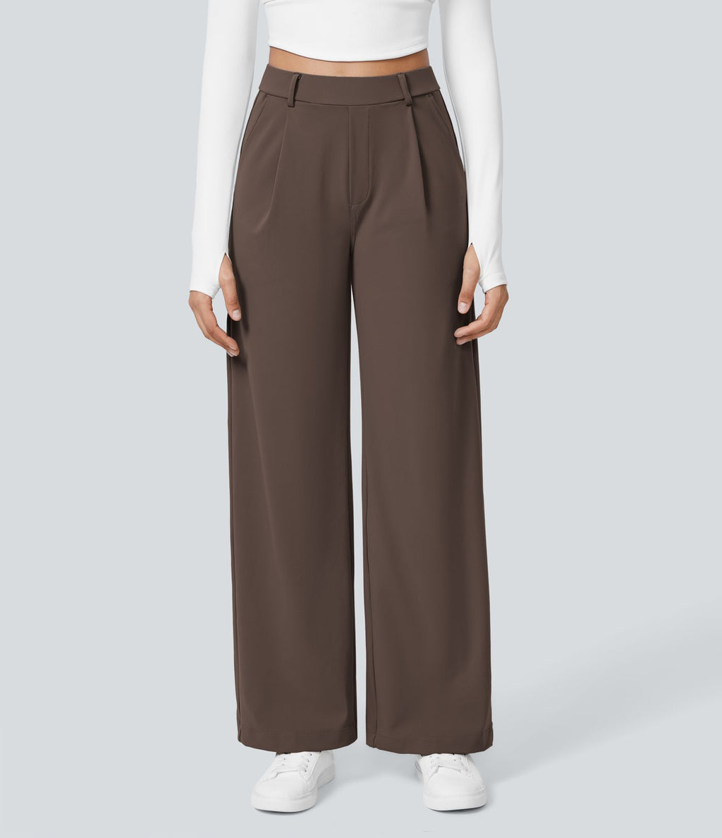Pantalon tailleur Halara Flex™ DayStretch coupe droite taille haute avec poches