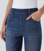 Jean skinny 7/8 décontracté taille mi-haute Halara Flex™ avec poches à enfiler