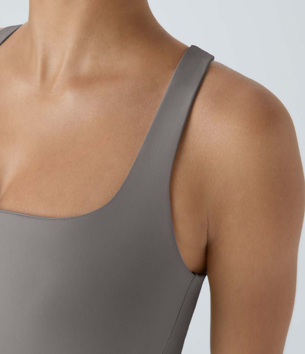 Débardeur yoga court SoftlyZero™ Airy col carré dos nu bretelles croisées effet frais InstantCool, bonnets A-C, protection solaire UPF50+