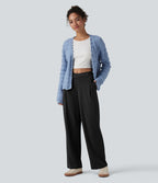 Halara Flex™ DayStretch Pantalon tailleur asymétrique jambe droite taille mi-haute avec poches