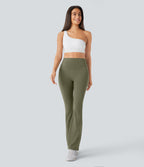 Pantalon de yoga à coupe bootcut gainant galbant taille haute avec effet scrunch et poches Halara UltraSculpt™
