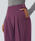 Pantalon de costume Breezeful™ à taille haute, jambes larges, poches latérales et séchage rapide
