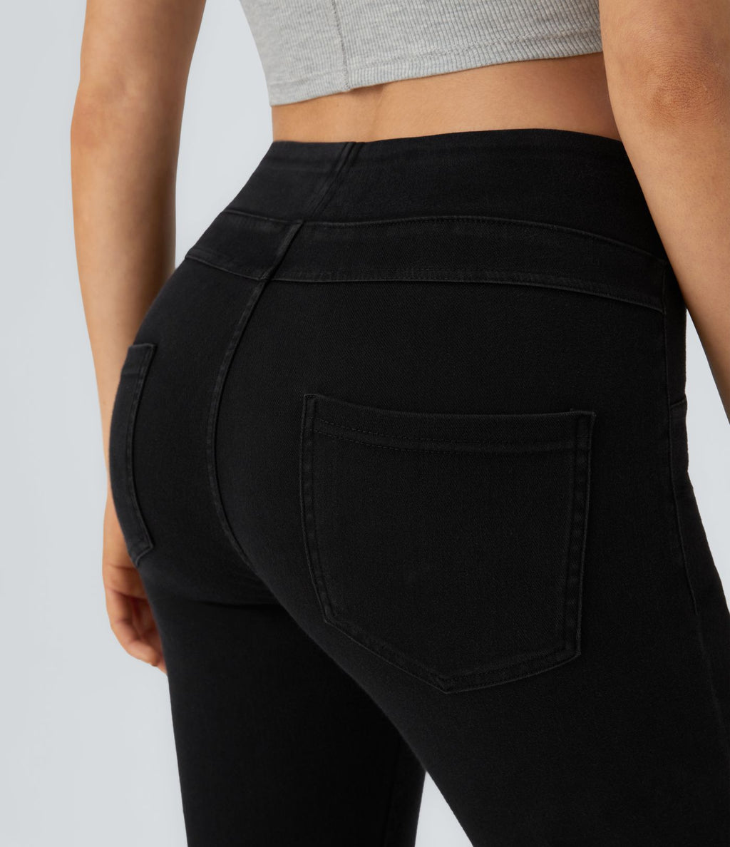 Halara Flex™ Jegging Casual Taille Haute Tricot Extensible Poche Latérale Arrière