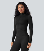 Veste yoga col montant à manches longues avec passants pouces sans couture OneForm Seamless Flow