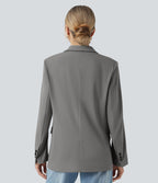 Blazer de travail col cranté à manches longues DayStretch avec poches