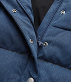 Halara Flex™ Doudoune sans manches en denim à col montant avec poches
