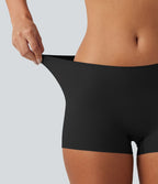 Shorty d'intérieur lisse à taille mi-haute