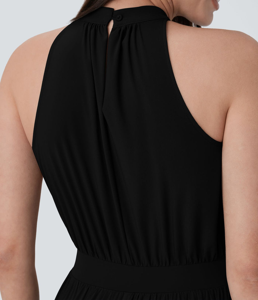 Robe longue fluide sans manches à dos ajouré séchage rapide Breezeful™