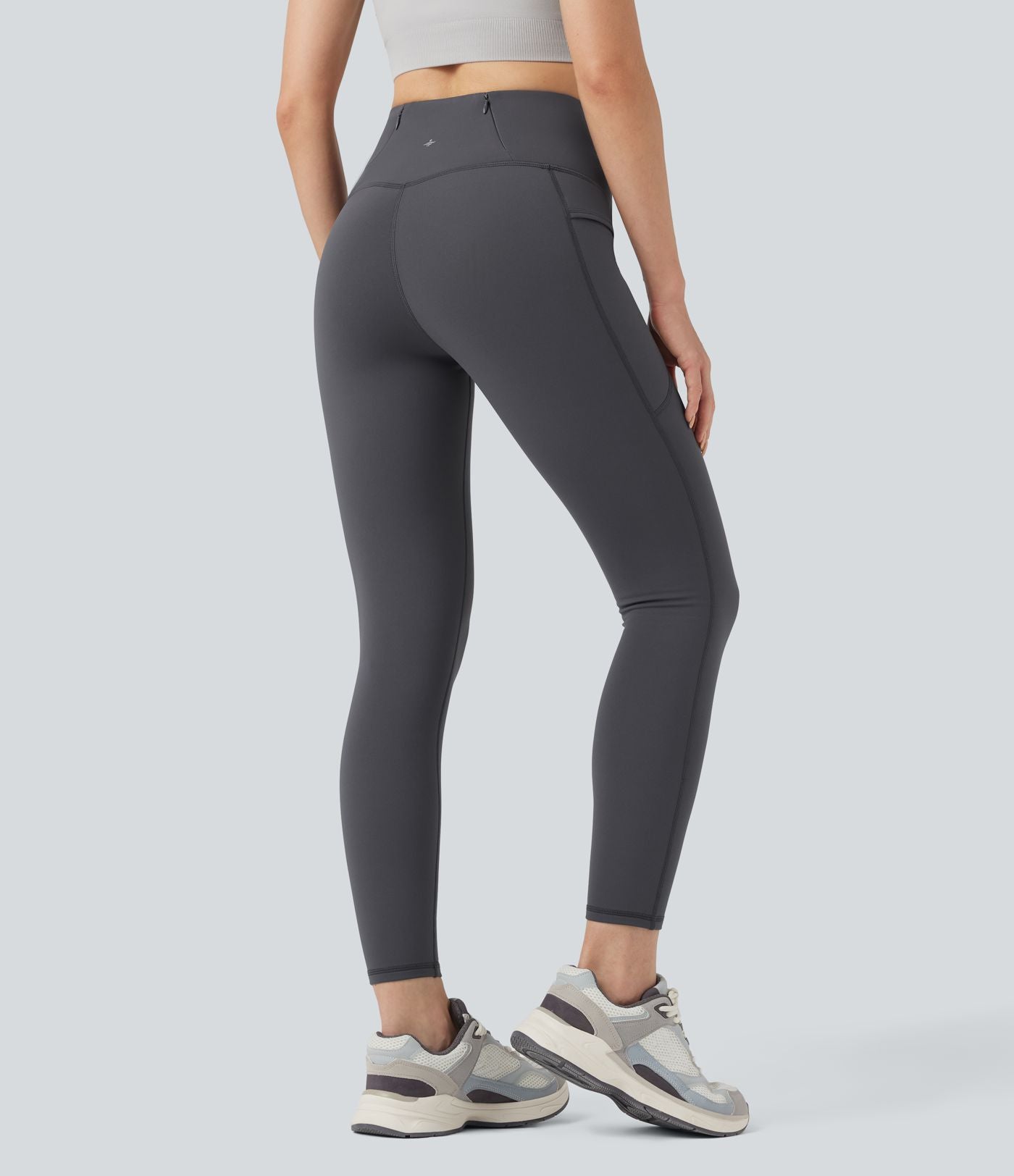 Legging 7/8 en molleton taille haute de randonnée avec poches
