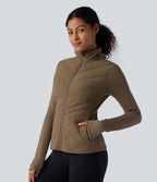 Veste matelassée running PuffFlex col cheminée manches longues avec zip et poches