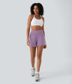 Short yoga 2-en-1 SoftlyZero™ Airy effet frais InstantCool taille très haute 12,5 cm avec poches, longueur allongée