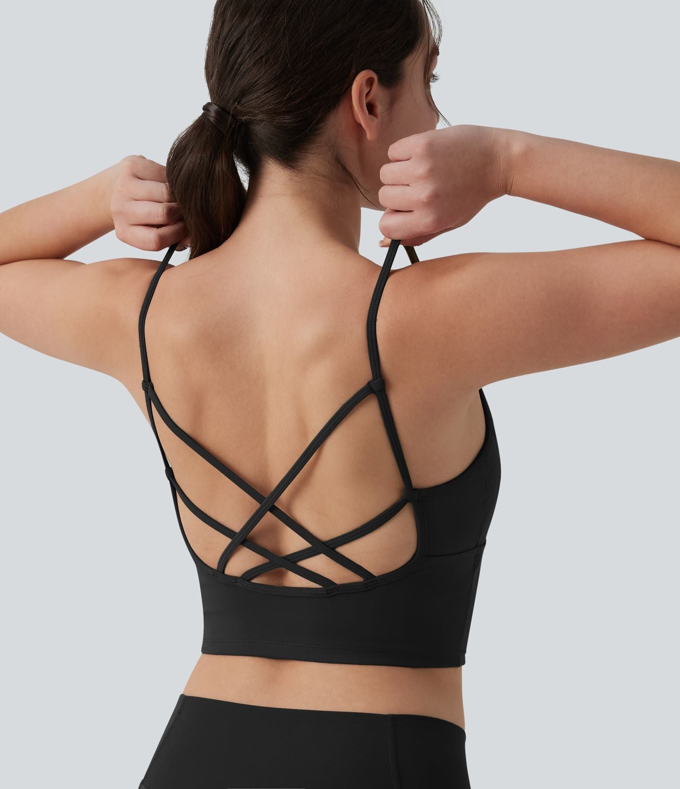 Brassière de sport SoftlyZero™ Plush maintien léger bretelles croisées dos nu