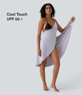 Robe de Plage Fines bretelles croisée dos nu effet portefeuille effet frais InstantCool