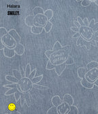 Halara X Smiley® Halara Flex™ Jean large décontracté asymétrique taille basse en lyocell délavé avec poches