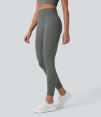 Legging yoga 7/8 gainant taille haute côtelé doux sans couture OneForm Seamless Flow