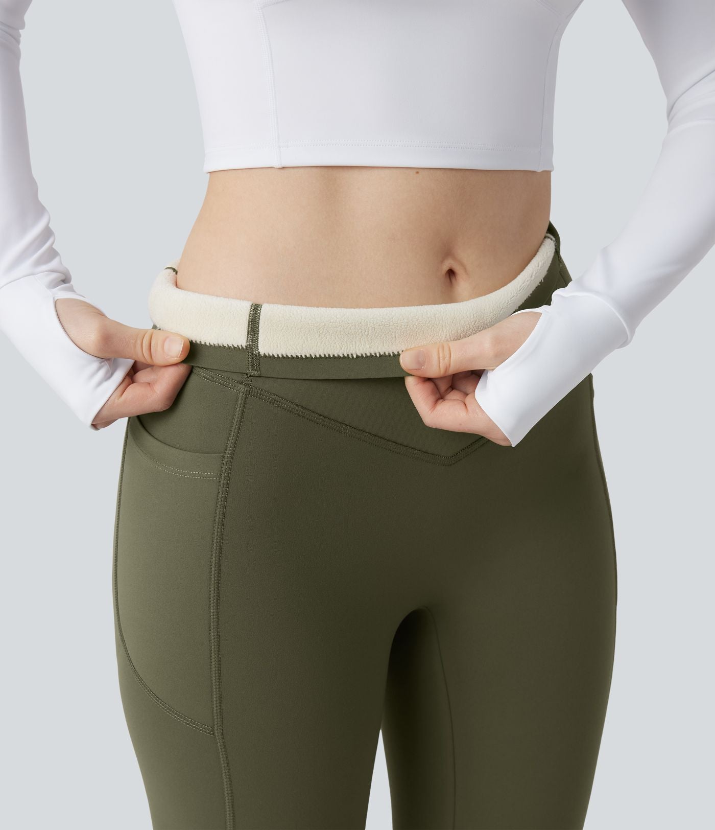 Legging de yoga Halara UltraSculpt™ Extra Heat taille haute froncé effet push-up gainant avec poches