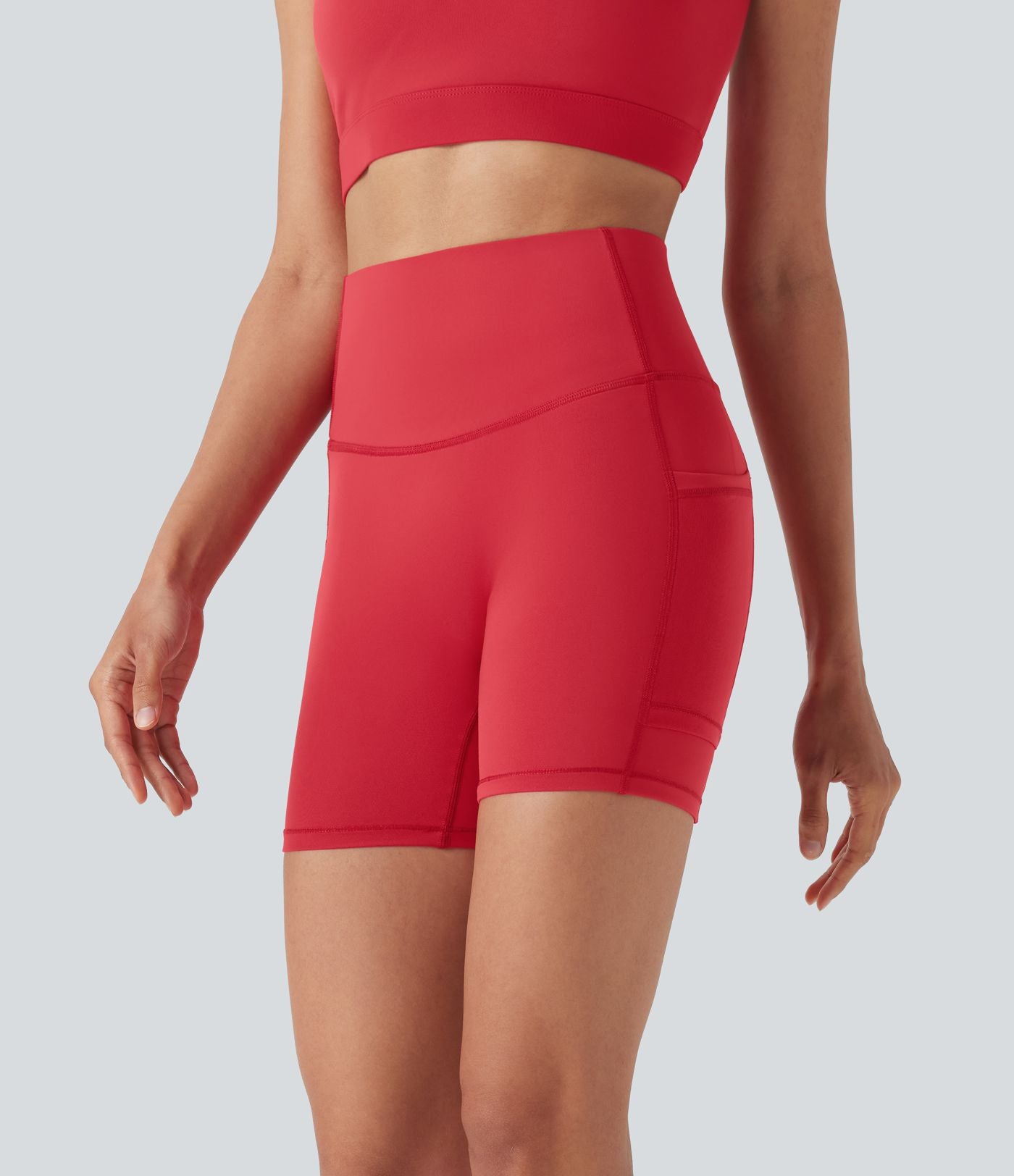 Short 2-en-1 d'entraînement gainant taille haute à séchage rapide avec poches Breezeful™