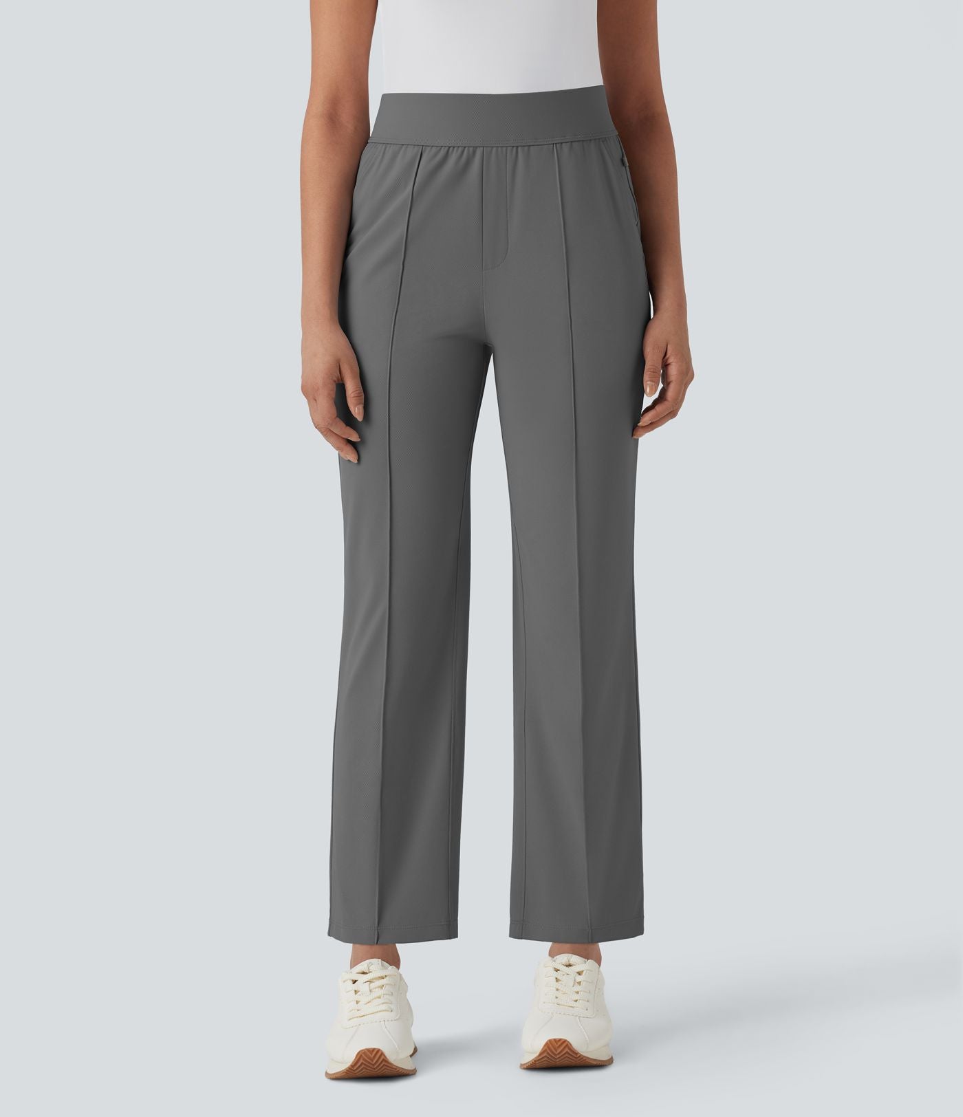 Pantalon de golf séchage rapide, taille mi-haute, avec poches et poche tee, UPF40+