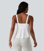 Halara UltraSculpt™ Débardeur de yoga col V push-up coussinets non amovibles ourlet à volants