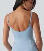 Robe midi à bretelles col V