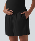 Short de yoga maternité 2-en-1 SoftlyZero™ Airy taille très haute effet frais InstantCool 17,5 cm avec poches