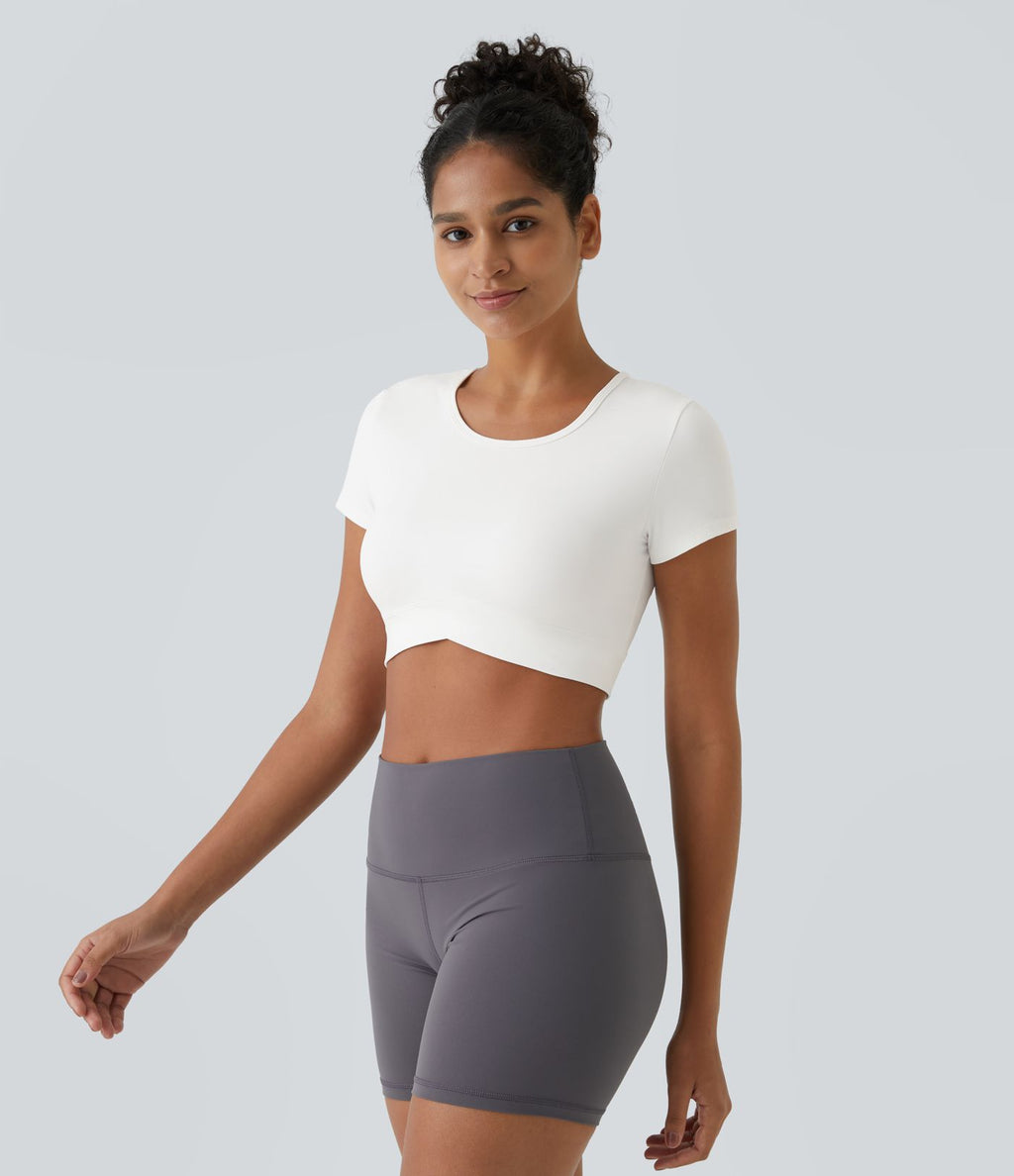 Softlyzero™ Plush Sports Top Ourlet Croisé