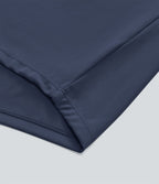 Pantalon décontracté drapé à poches multiples et taille moyenne, jambe large